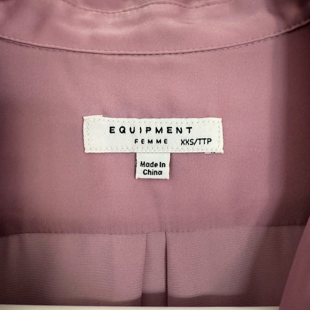 Equipment Lilac/Pink Silk Button-Up Blouse - Picture 3 of 6